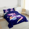 thumbnail image 3 of Castle Fairy Kawaii Axolotl Girl Boy Full Size Comforter Sets 3-Piece,Starry Sky Planet Bedding Comforter Set,Cartoon Animal Lightweight Bedding Sets,Super Cozy Room Decor,Reversible, 3 of 8