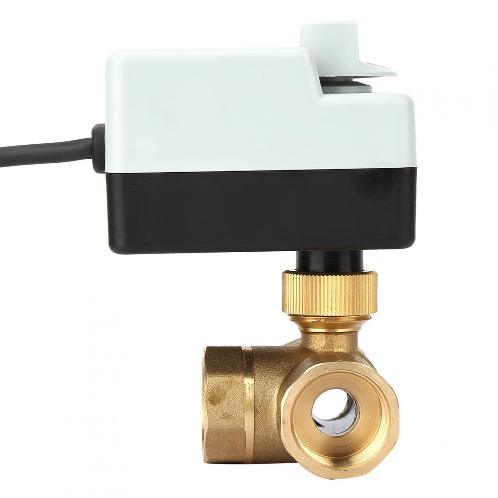 Ventilation With Manual Switch Structure Ac220V Dn20 G3/4 3-Way 3-Wire for Building Automation Systems Heating Motorized Ball Valve Brass Ball Valve