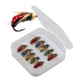 thumbnail image 2 of 10 Uds cebos de pesca con mosca señuelos de pesca con ganchos de acero inoxidable cebos artificiales al aire libre para viajar pesca lubina, 2 of 9