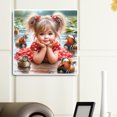 thumbnail image 3 of Kit Con Cuentas Cuadradas 5D DIY para Niña Del Arte Artesanal 45x45cm, 3 of 9