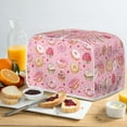 thumbnail image 4 of Yuyamidu Doughnut Toaster Cover 2 Slice Wide Slot Bread Maker Dust Proof Cover Microwave Oven Cover Foldable Kitchen Appliance Cover Baking Supplies Protection Cover, Pink, 4 of 7
