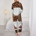 thumbnail image 5 of Kll Coffee Cafe Cup Print Women'S Long Sleeve Pajamas With Pants Sleepwear Loungewear 2 Set-Xx-Large, 5 of 9