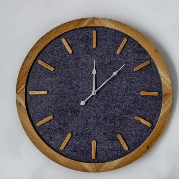 MDR Trading Inc. FP-MIN-344 Brown Frame And Numbers On Navy Blue Wall Clock