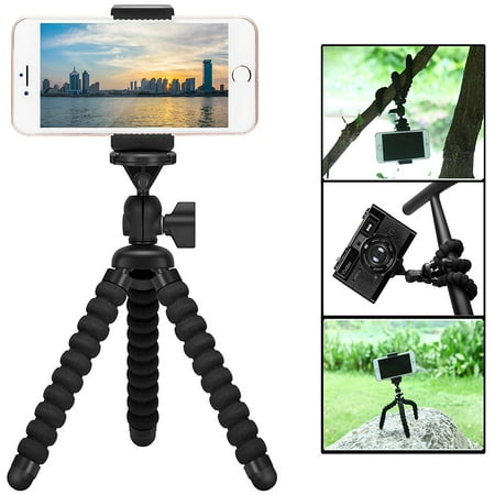Image of Camera Phone Tripod - Flexible Tripod for iPhone Android Phone with Wireless Remote Shutter Compatible with iPhone Android Samsung Camera Sports Camera GoPro-2PACK