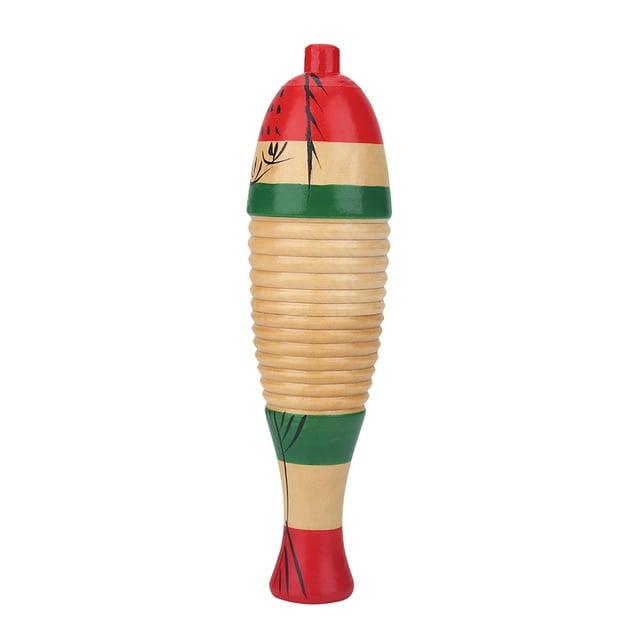 Poisson en Bois en Forme de Bois Guiro, Instrument Guiro, Développer le Talent de la Musique Stimuler le Sens du Rythme de l'Enfant pour l'Apprentissage de la Musique Enfants Jouet