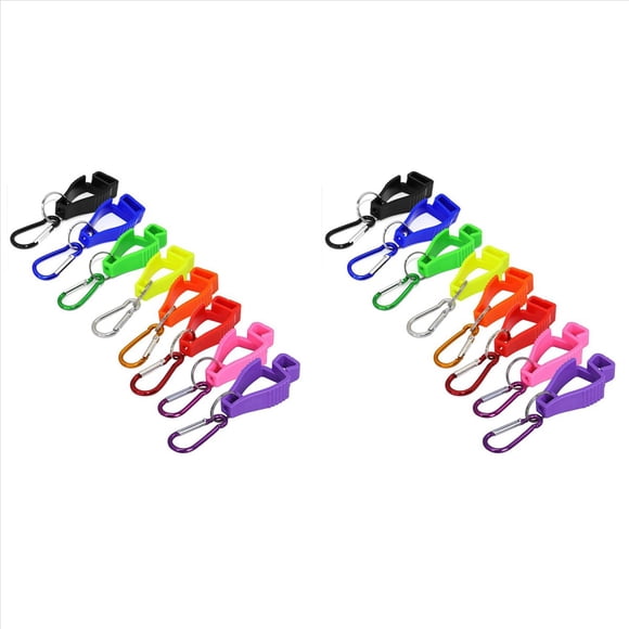 Clips para Guantes de Trabajo, 16 Uds., Clip para CinturóN de Guante con Mosquetones de Metal para Trabajo de Guardia de Trabajadores de la ConstruccióN