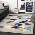 thumbnail image 3 of Mark&Day Area Rugs, 5x7 Domwier Modern Mustard Area Rug, Aqua Beige Black Carpet for Living Room, Bedroom or Kitchen (5'3" x 7'3"), 3 of 8