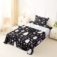thumbnail image 5 of Manfei Boo Ghost Print Twin Sheets,Happy Halloween Bedding,3 Pieces,1 Flat Sheet,1 Fitted Sheet and 1 Pillowcase, 5 of 6