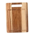 thumbnail image 4 of Tabla de cortar de madera, bandeja para servir con orificio para colgar para frutas, queso, rústico, resistente, acabado de granja, tabla para Pizza m, 4 of 9