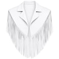 thumbnail image 4 of cocolona Vest for Women Notch Lapel Fringe Sleeveless Cropped Jacket Vacation Party Trendy Outerwear, 4 of 6