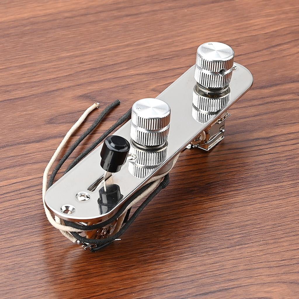 Yihuala Prewired Guitar Control Plate 3 Way Loaded Control Plate with Knob for Electric Guitar Playing Parts
