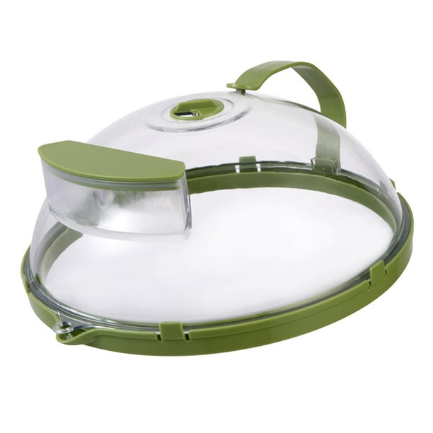 Cubierta de placa de microondas para calentar alimentos transparente mejorada para suministros de cocina. Tiene ranura de desvío