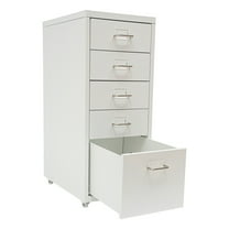 ZOPan 5 Drawers White Dresser Wooden Storage Dressers Chests of Drawers for Bedroom