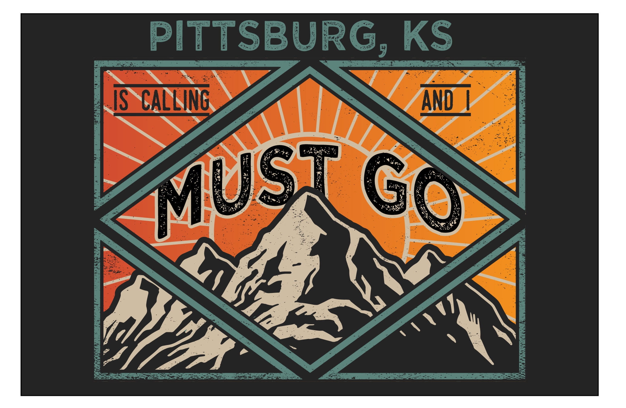 Pittsburg Kansas 9X6-Inch Souvenir Wood Sign With Frame Must Go Design -  Walmart.com