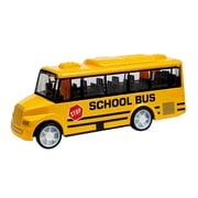 Whoamigo Cool School Bus Toy - Exquisite Yellow Bus for Toddlers - Pull Back Mechanism