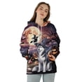 thumbnail image 4 of Spooky Halloween Night Witch Siberian Husky Glowing Pumpkins All Over Print 3D Hoodie Unisex Merch Hoodies Husky Dog Lover Gifts - 12015, 4 of 6