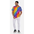 thumbnail image 6 of Stylore Funky Hawaiian Shirt for Men Short Sleeve Summer Rainbow Original 2XL, 6 of 7