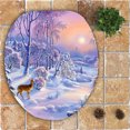 thumbnail image 5 of 7PCS Christmas Bath Mat Set Colorful Printing Non Slip Bathroom Rug with Contour Rug & Lid Toilet Cover, 5 of 5