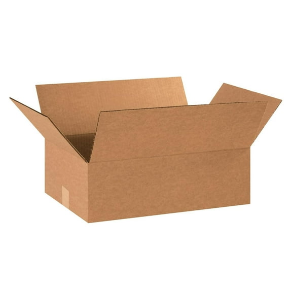 Shipping Boxes Flat 18"L x 12"W x 6"H, 25-Pack | Corrugated Cardboard Box for Packing, Moving and Storage Standard Corrugated