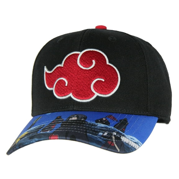 Naruto Shippuden Akatsuki Red Cloud Character Bill Adjustable Snapback Hat Cap