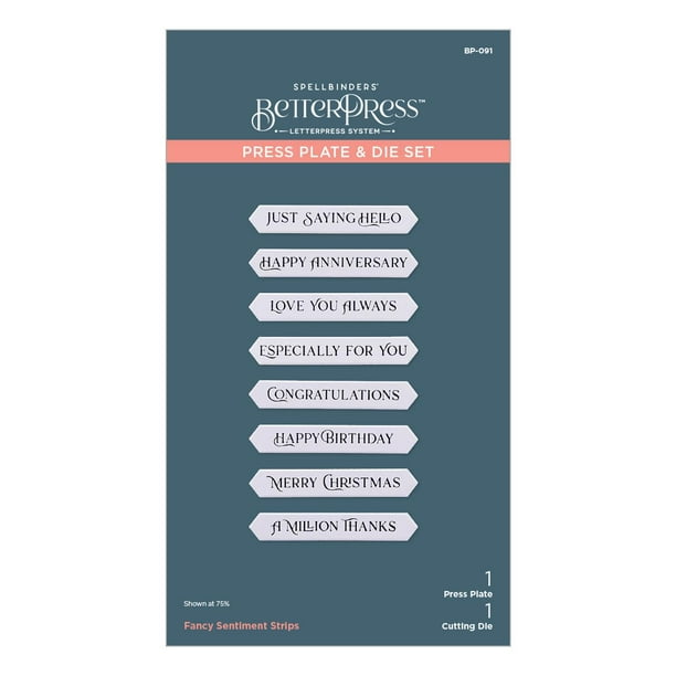 Placa de prensa, encuadernadores, elegantes tiras con sentimientos | BetterPress