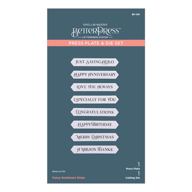 Placa de prensa, encuadernadores, elegantes tiras con sentimientos | BetterPress