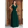 thumbnail image 3 of KOH KOH Long Bridesmaid Wedding Guest Sleeveless V-Neck Full Floor Length Flowy Sexy Wrap Prom Formal Evening Cocktail Party Summer Tall Maxi Dress Gown For Women Emerald Green XX-Large US 18-20 NT333, 3 of 6
