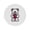 Bear Holding A Heart, variant on Round Premium Polyester Tablecloth Round Table Cloth Cover For Kitchen And Dining Room Candy Cane & Heart Pattern