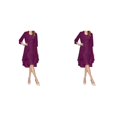 thumbnail image 2 of Qarigey vestido de lentejuelas cárdigan de piezas faldas largas de encaje elasticidad atractiva ropa de citas color sólido ropa de mujer Morado/4XL 2piezas, 2 of 6