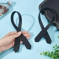 thumbnail image 3 of 2pcs PU Leather Bag Handles 18.11 Inch Short Handbag Handle Straps Replacement Handmade Sewing Handle Strap with Holes DIY Sewing Tote Bag Handle Strap for Suitcase Luggage Clutch Bag Black, 3 of 9