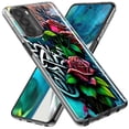 thumbnail image 2 of MUNDAZE LG Stylo 6 Shockproof Clear Hybrid Protective Phone Case Red Roses Graffiti Painting Art Cover, 2 of 5