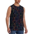 thumbnail image 2 of Fotbe Colorful Balloons Men's Camiseta sin Mangas Estampada para Hombres, Playera Casual para Gimnasio, Entrenamiento, Playa-XX-Large, 2 of 7