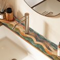 thumbnail image 2 of Yayeee Faucet Mat for Kitchen Sink 30" Diatomite Long Splash Guard Pad, Abstract Wavy Landscape, 2 Pack, 2 of 7