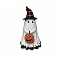 thumbnail image 2 of Halloween Ghost Statue, Ghost Holding Pumpkin Decor, Resin Halloween Tabletop Decoration, Cute White Ghost Figurine, Fall Shelf Mantel Fireplace Home Decor, Halloween Collectible Ornament, 2 of 7