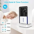 thumbnail image 6 of infray Portable Air Conditioner Fan, Personal Mini Evaporative Air Cooler, Oscillating Space Air Cooler Desk Fan Mist Humidifier with 3 speeds, 2/4/6H Timer for Small Home Room Office Dorm, 6 of 7