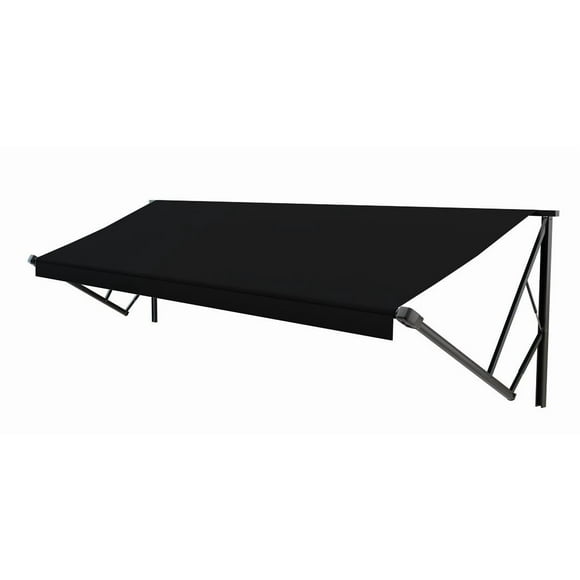 Lippert Composants Auvent V000231439 Solera; Auvent de Patio; Kit de Matériel Électrique Ou Hybride à Acheter Séparément; Longueur de 12 Pieds x Extension de 8 Pieds; Noir Solide; Tissu Anti-Rayures/anti-Moisissure
