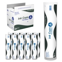 Dynarex Tattoo Ink Cups - 14mm Clear Disposable Plastic Ink Caps for Tattooing - Tattoo Ink Caps with Flat Bottom, Wide Rims - 1000 Per Bag, 10 Bags