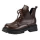 thumbnail image 1 of NECHOLOGY Botas Mujer Adulto Femenino Zapatos Botines de mujer Botas de cuero apiladas Botines Botas de tacón para mujer Botas de moda Botas para mujer (Brown, 9), 1 of 7