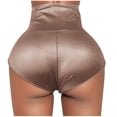 thumbnail image 1 of Pantalones de poliéster para mujer, de cintura alta, moldeadores y levantadores de cadera, de color liso y talla grande., 1 of 5