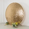 thumbnail image 4 of Efavormart Sparkly Gold Big Payette Sequin Backdrop Stand Cover for Round Wedding Arch - 7.5ft, 4 of 5