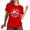Red, variant on Active Tops Women T-Shirts Christmas Shirts Women Funny Merry Christmas Lights Graphic Tees Xmas Tree T Shirt Holiday Tops Green XXL