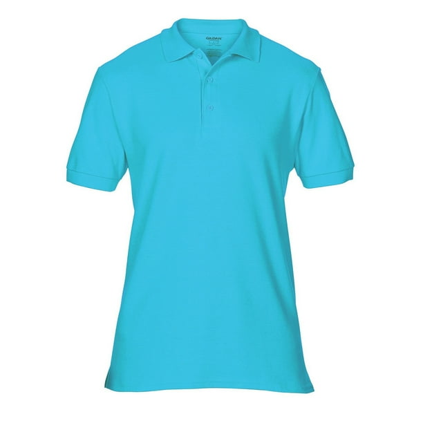 Gildan - Polo de manga corta de deporte Doble Pique para caballero/hombre de primera Modelo Premium - Verano/ Vacaciones (Azul Laguna)