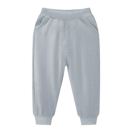 

BULLPIANO Boys Bottoms Casual Pants Active Comfy Trousers With Pockets Elastic Waist Sweatpants Jogger Pant