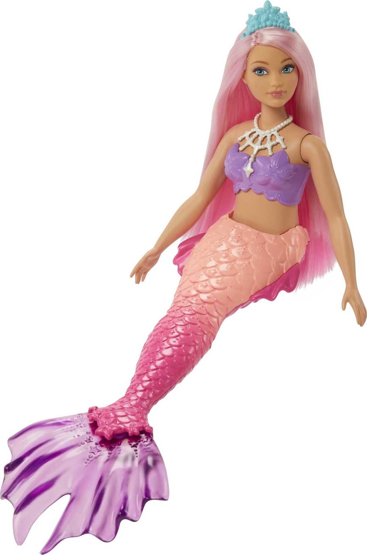 Barbie Dreamtopia Mermaid Doll with Pink Hair & Tail & Tiara Accessory - Walmart.com