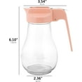 thumbnail image 2 of CATPAN 13.5 Oz Syrup Dispenser, No-Drip Pourers for Maple Syrup, Oil Dispenser Bottle with Non-Slip Handle, Honey Jar & Sirop Container, Reusable Syrup Bottle for Kitchen (Pink), 2 of 12