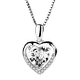 thumbnail image 2 of Collar para mujer, joyería para mujer, collar de cadena con colgante de corazón y piedra de cristal, joyería para mujer, 2 of 3