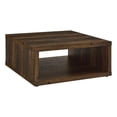 thumbnail image 1 of Pemberly Row Farmhouse Square Engineered Wood Coffee Table in Brown, 1 of 8