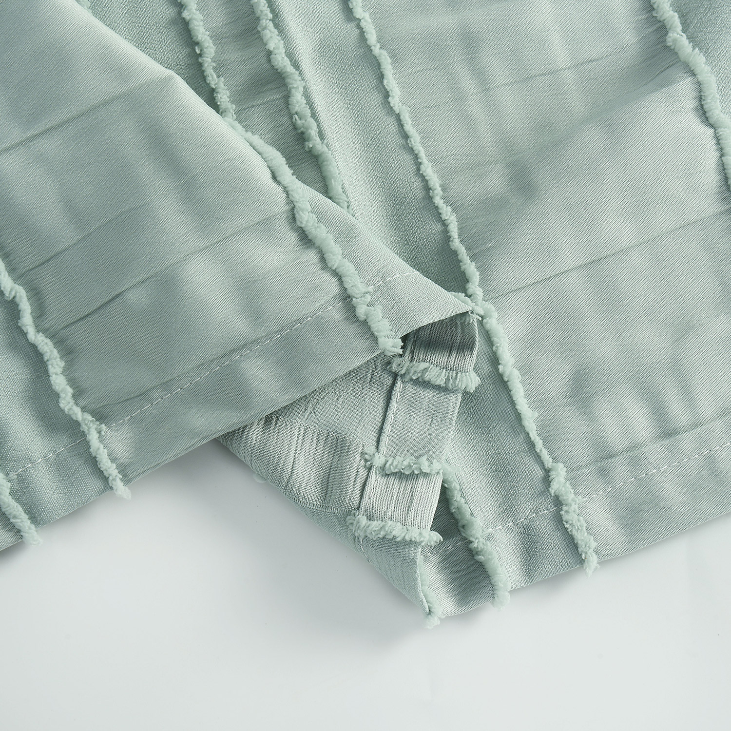 Evjk Bubble Yarn Cut Fabric Shower Curtains for Bathroom, 72"x72",Dusty Green