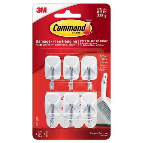 Command Small Wire Hooks Value Pack, 6/pk