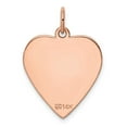 thumbnail image 3 of 14K Rose Gold Charm Pendant 24 mm 20 Plain .013 Gauge Engraveable Heart Disc, 3 of 4